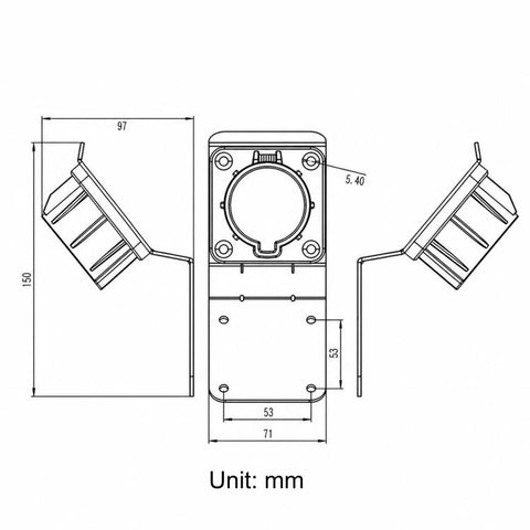For  J1772 US Standard EV Charger Plug Holder, Charging Station Gun Dock Bracket, D-Style