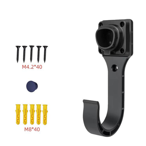 For Tesla NACS / US Standard Charger Hook Bracket EV Charging Cable Holder, Brick Wall, Charging Station