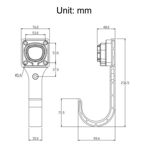 For Tesla NACS / US Standard Charger Hook Bracket EV Charging Cable Holder, Brick Wall, Charging Station