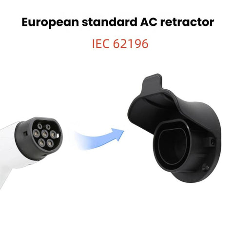7-Pin EU Standard AC Slow Charging Socket, Wall-Mounted EV Charger Cable Holder, For 7-Pin EU Standard AC Slow Charging