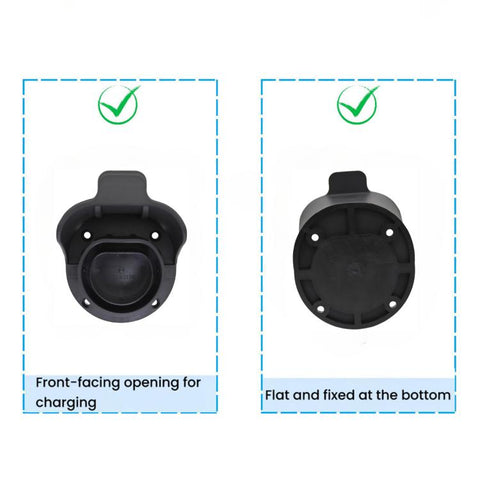 7-Pin EU Standard AC Slow Charging Socket, Wall-Mounted EV Charger Cable Holder, For 7-Pin EU Standard AC Slow Charging
