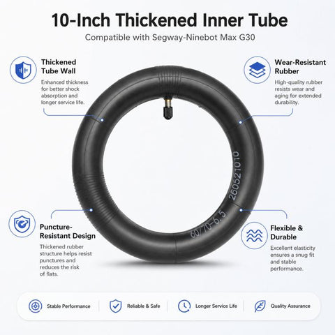 Ulip 10-Inch Thickened Wear-Resistant Puncture-Proof Straight-Nose Inner Tube For Segway-Ninebot Max G30
