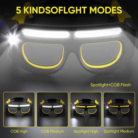 Glasses Style LED Induction Headlamp, Outdoor Head Light For Night Fishing & Maintenance