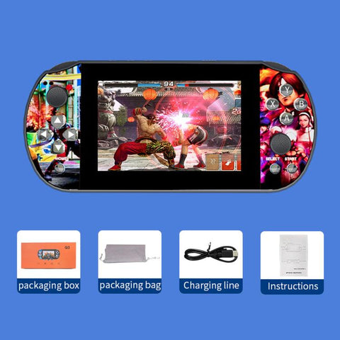 Q3 HD Large-Screen Retro Joystick Handheld Game Console, Blue 32G, Blue 64G, Red 32G, Red  64G