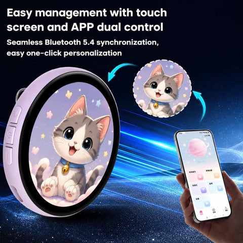 1.85 inch HD Touchscreen Dynamic App Bluetooth Anime Badge Display