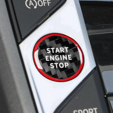Engine Start Key Push Button Sticker For BMW G Chassis Models, Black, Red, German, Red Edge
