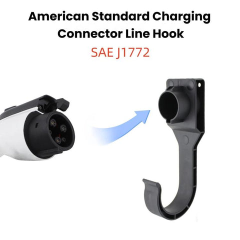 For J1772 US Standard Charging Head Holder, EV Charging Cable Bracket, For J1772 US Standard With Hook