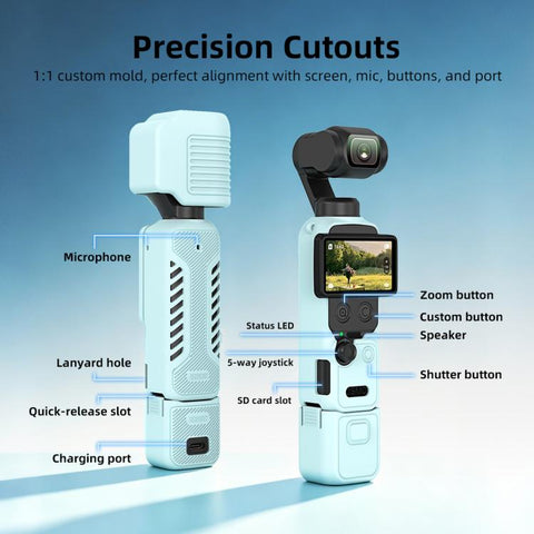 For DJI Osmo Pocket 4 BRDRC Display Sunshade Protective Silicone Case