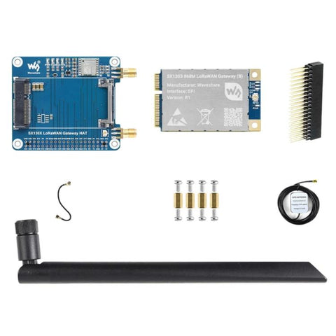 Waveshare For Raspberry Pi LoRaWAN Gateway Module Standard Mini-PCIe Socket, SX1302 868M, SX1302 868M With Expansion Board, SX1303 868M, SX1303 868M With Expansion Board, SX1302 915M, SX1302 915M With Expansion Board, SX1303 915M                       ...