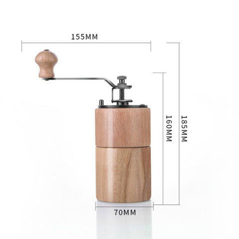 Small Portable Adjustable Hand-cranked Coffee Grinder, Beechwood Small, Beechwood Large, Black Walnut Small, Black Walnut Large, Beechwood Long, Oak Natural Color, Oak Coffee Color