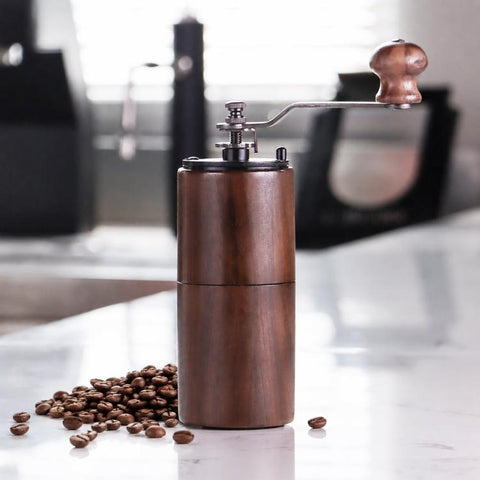 Small Portable Adjustable Hand-cranked Coffee Grinder, Beechwood Small, Beechwood Large, Black Walnut Small, Black Walnut Large, Beechwood Long, Oak Natural Color, Oak Coffee Color
