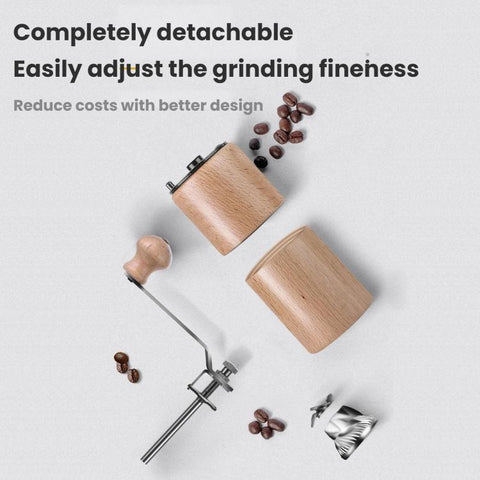 Small Portable Adjustable Hand-cranked Coffee Grinder, Beechwood Small, Beechwood Large, Black Walnut Small, Black Walnut Large, Beechwood Long, Oak Natural Color, Oak Coffee Color