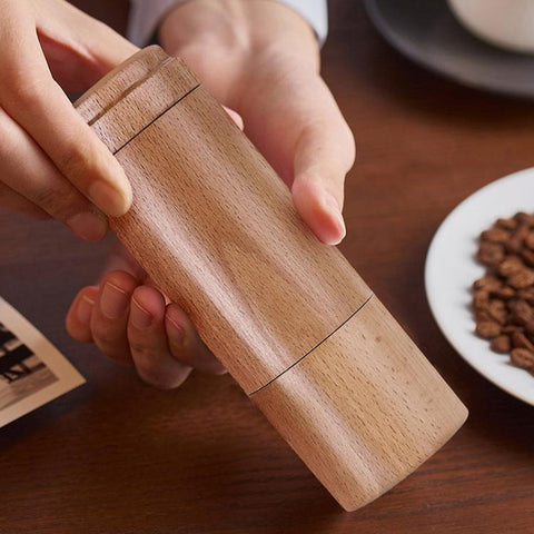 Small Portable Adjustable Hand-cranked Coffee Grinder, Beechwood Small, Beechwood Large, Black Walnut Small, Black Walnut Large, Beechwood Long, Oak Natural Color, Oak Coffee Color