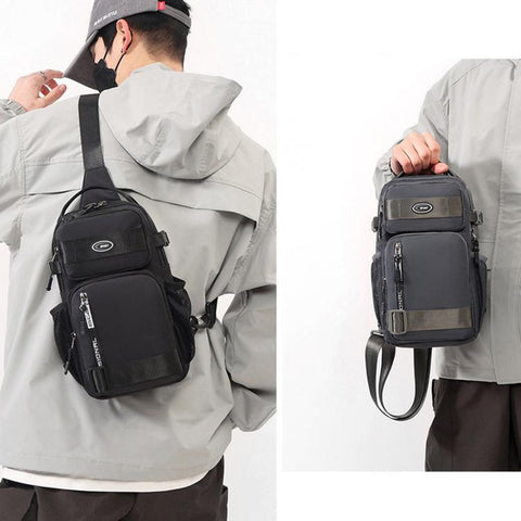 Portable Men Sports Chest Bag, Large Capacity Casual Shoulder Bag