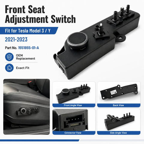For 2021-2023 Tesla Model 3 / Y Front Seat Adjustment Switch 1551855-01-A, Left, Right