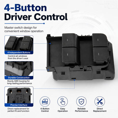 For 2021-2023 Tesla Model 3 / Y Driver Window Lift Switch 1081037-02-G, With Wiring, Without Wiring