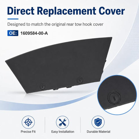 For 2021-2023 Tesla Model X Rear Trailer Cover 1609584-00-A, 1609584-00-A