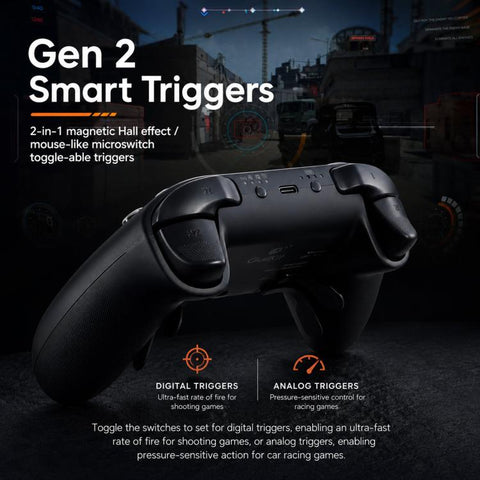 GuliKit TT MAX Wireless Controller with 720-degree Adjustable TMR Joysticks, Magnetic Levitation Motor Gamepad for Switch/Switch 2, PC & iOS, TT MAX Black, TT MAX Grey