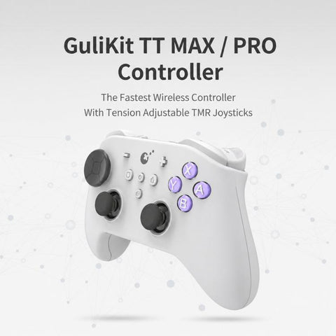 GuliKit TT MAX Wireless Controller with 720-degree Adjustable TMR Joysticks, Magnetic Levitation Motor Gamepad for Switch/Switch 2, PC & iOS, TT MAX Black, TT MAX Grey