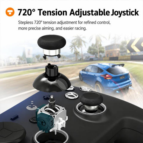 GuliKit TT MAX Wireless Controller with 720-degree Adjustable TMR Joysticks, Magnetic Levitation Motor Gamepad for Switch/Switch 2, PC & iOS, TT MAX Black, TT MAX Grey