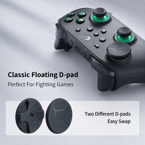 GuliKit TT MAX Wireless Controller with 720-degree Adjustable TMR Joysticks, Magnetic Levitation Motor Gamepad for Switch/Switch 2, PC & iOS, TT MAX Black, TT MAX Grey