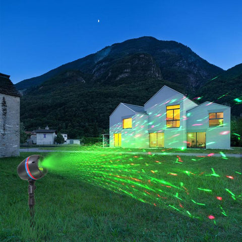 Round In-Ground Lawn Light Outdoor Garden Laser Ambience Light, US Plug, EU Plug, UK Plug, AU Plug