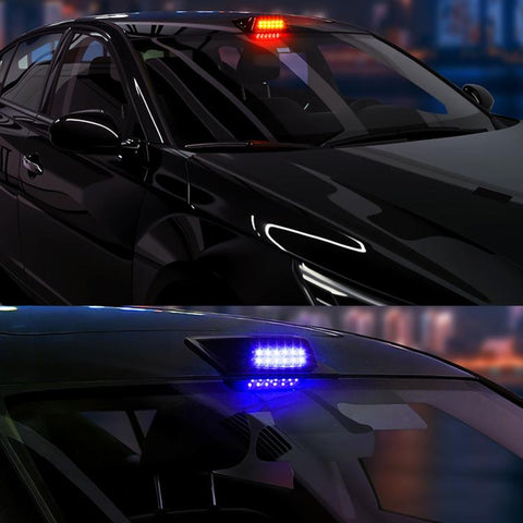 Car Roof LiDAR Decorative Cover Solar LED Daytime Running Lights High-Intensity Warning Lamp