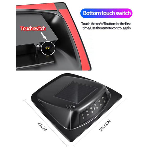 Car Roof LiDAR Decorative Cover Solar LED Daytime Running Lights High-Intensity Warning Lamp