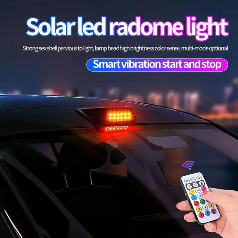 Car Roof LiDAR Decorative Cover Solar LED Daytime Running Lights High-Intensity Warning Lamp