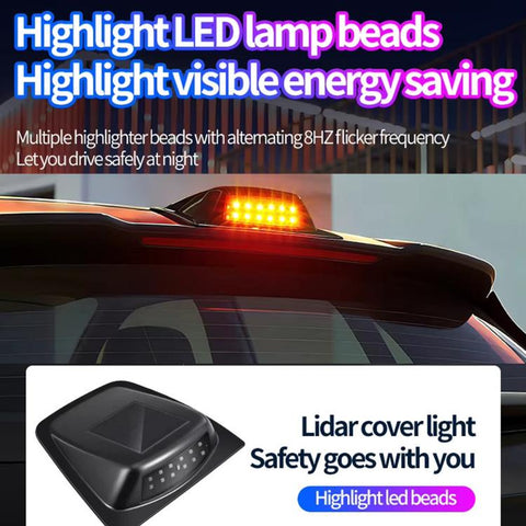 Car Roof LiDAR Decorative Cover Solar LED Daytime Running Lights High-Intensity Warning Lamp