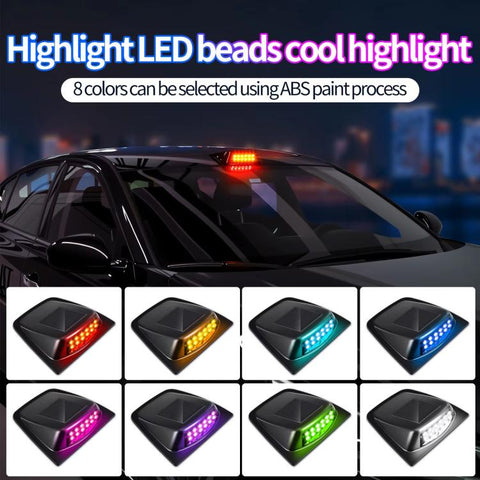 Car Roof LiDAR Decorative Cover Solar LED Daytime Running Lights High-Intensity Warning Lamp