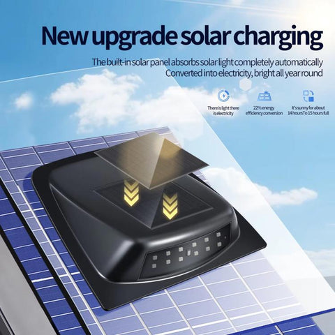 Car Roof LiDAR Decorative Cover Solar LED Daytime Running Lights High-Intensity Warning Lamp