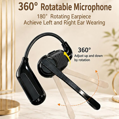 Ear-Hook Rotatable Bluetooth Earphone HD Noise Reduction Rainproof Earphone, V2
