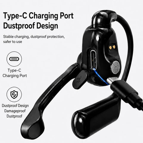 Ear-Hook Rotatable Bluetooth Earphone HD Noise Reduction Rainproof Earphone, V2