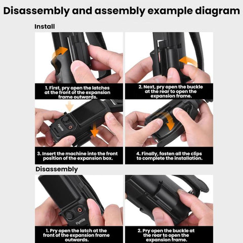 For DJI Pocket 4 / 3 Flymile Multi-Functional Handheld Extender Frame With Strap Mount