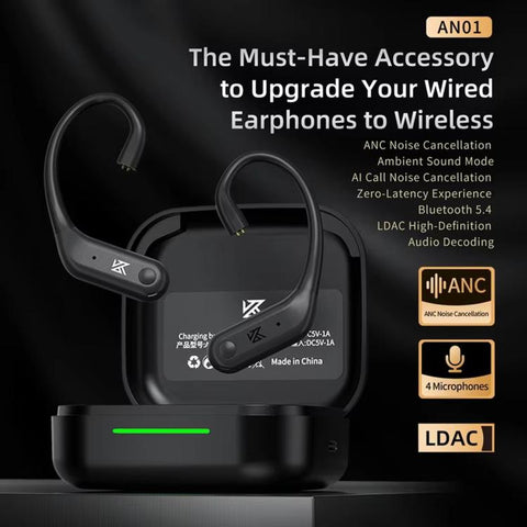 HD Wireless Bluetooth 5.4 Earhook Active Noise Reduction Hi-Fi Gaming Earphones, AN01