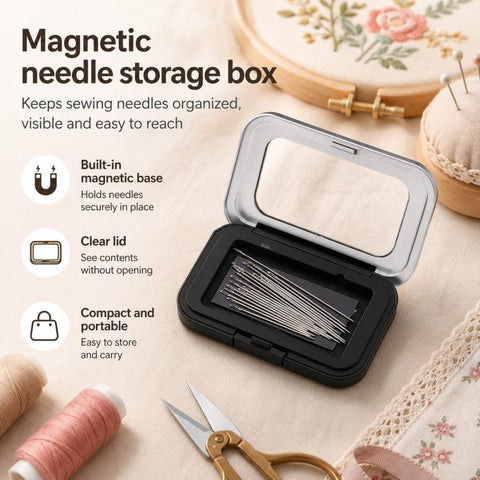 Magnetic Storage Box With Transparent Lid