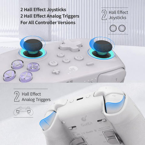 GuliKit NS39 KK3 MAX Controller With Hall Effect Joysticks & Triggers Supports Windows / Switch / Switch 2 / Android and iOS