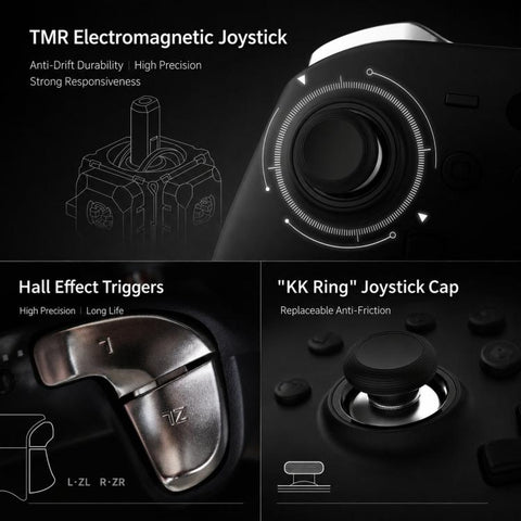 GuliKit KK2T Controller With TMR Electromagnetic Joystick Support NFC Amiibo and Switch Wakeup