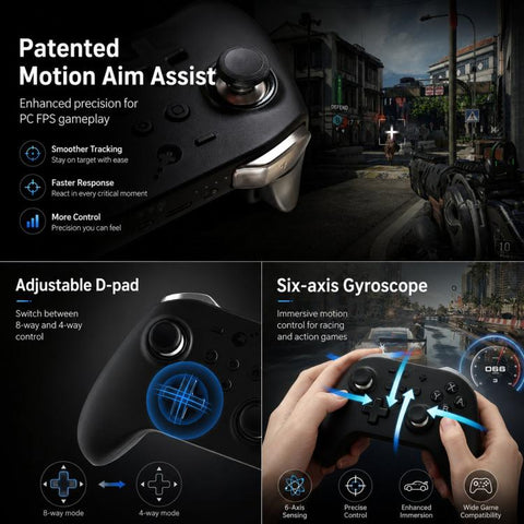 GuliKit KK2T Controller With TMR Electromagnetic Joystick Support NFC Amiibo and Switch Wakeup