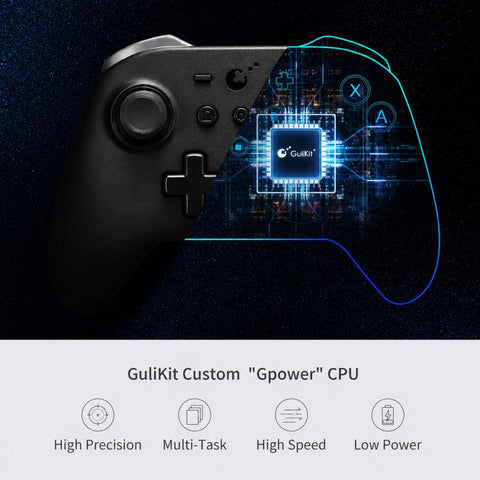 GuliKit KK2T Controller With TMR Electromagnetic Joystick Support NFC Amiibo and Switch Wakeup