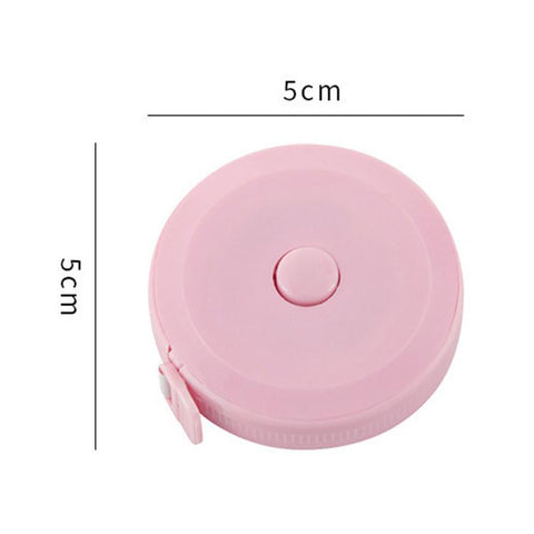 3-Piece Set 1.5m Round Plastic Ruler Automatic Retractable Tape Measure Household Mini Dual-Scale Metric / Imperial Measuring Tape