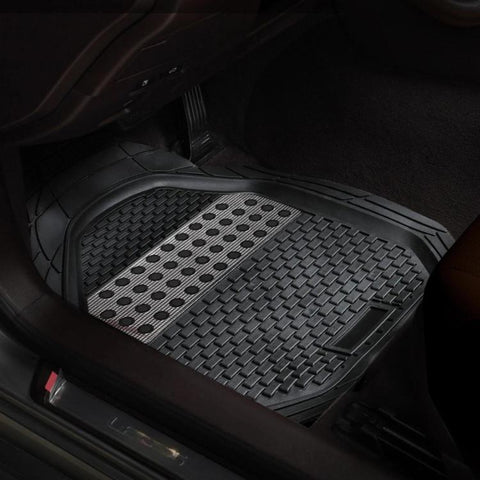 Trimable Silicone Car Floor Mats Waterproof Anti-Slip Foot Pads, Front, Rear