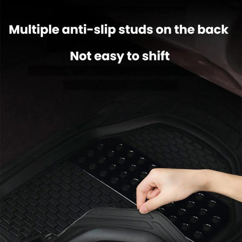 Trimable Silicone Car Floor Mats Waterproof Anti-Slip Foot Pads, Front, Rear