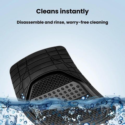 Trimable Silicone Car Floor Mats Waterproof Anti-Slip Foot Pads, Front, Rear
