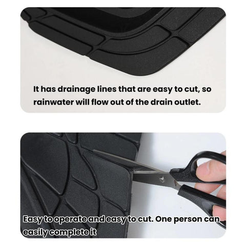 Trimable Silicone Car Floor Mats Waterproof Anti-Slip Foot Pads, Front, Rear