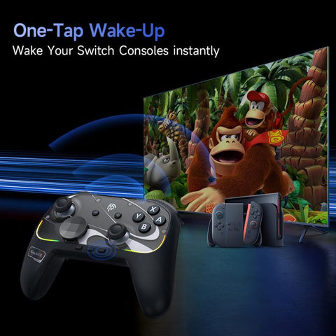 EasySMX S10 Wireless Controller for Nintendo Switch & Switch 2 Gamepad with NFC, HD Rumble & Swappable Faceplate