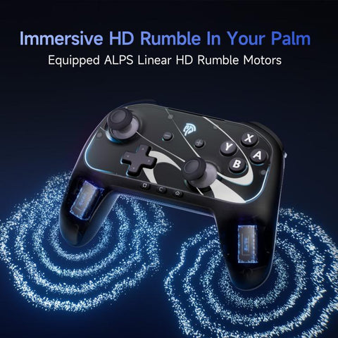 EasySMX S10 Wireless Controller for Nintendo Switch & Switch 2 Gamepad with NFC, HD Rumble & Swappable Faceplate