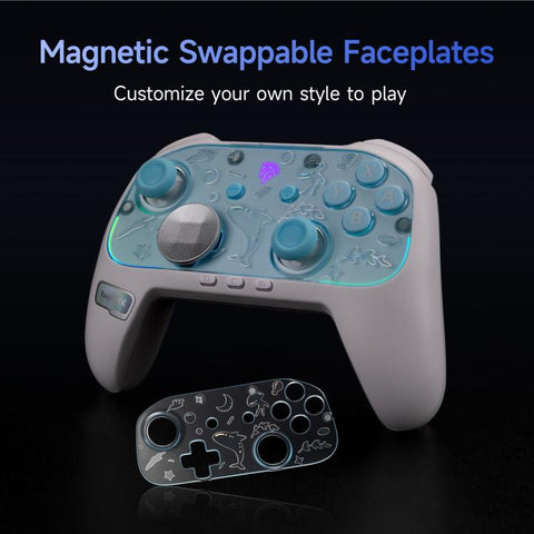 EasySMX S10 Wireless Controller for Nintendo Switch & Switch 2 Gamepad with NFC, HD Rumble & Swappable Faceplate