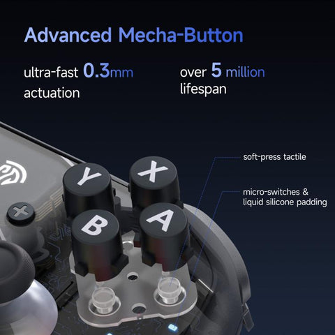 EasySMX S10 Wireless Controller for Nintendo Switch & Switch 2 Gamepad with NFC, HD Rumble & Swappable Faceplate